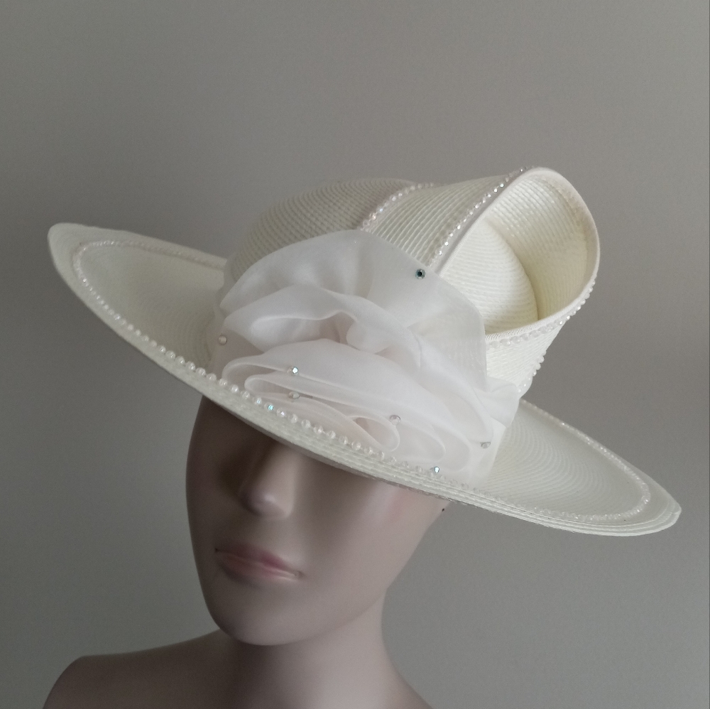 Vintage Jody G for Sylvia of St Louis Vintage white hat